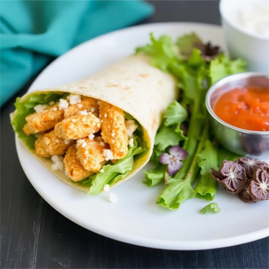 Cornflake-Crusted Buffalo Chicken Caesar Salad Wrap: A Crispy, Spicy, and Flavor-Packed Meal
