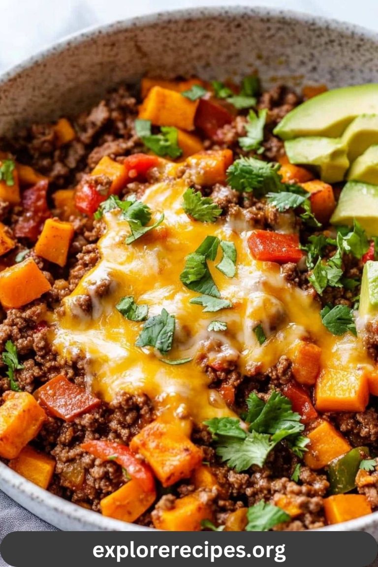 Southwest Ground Beef and Sweet Potato Skillet: A Flavorful, One-Pan Meal