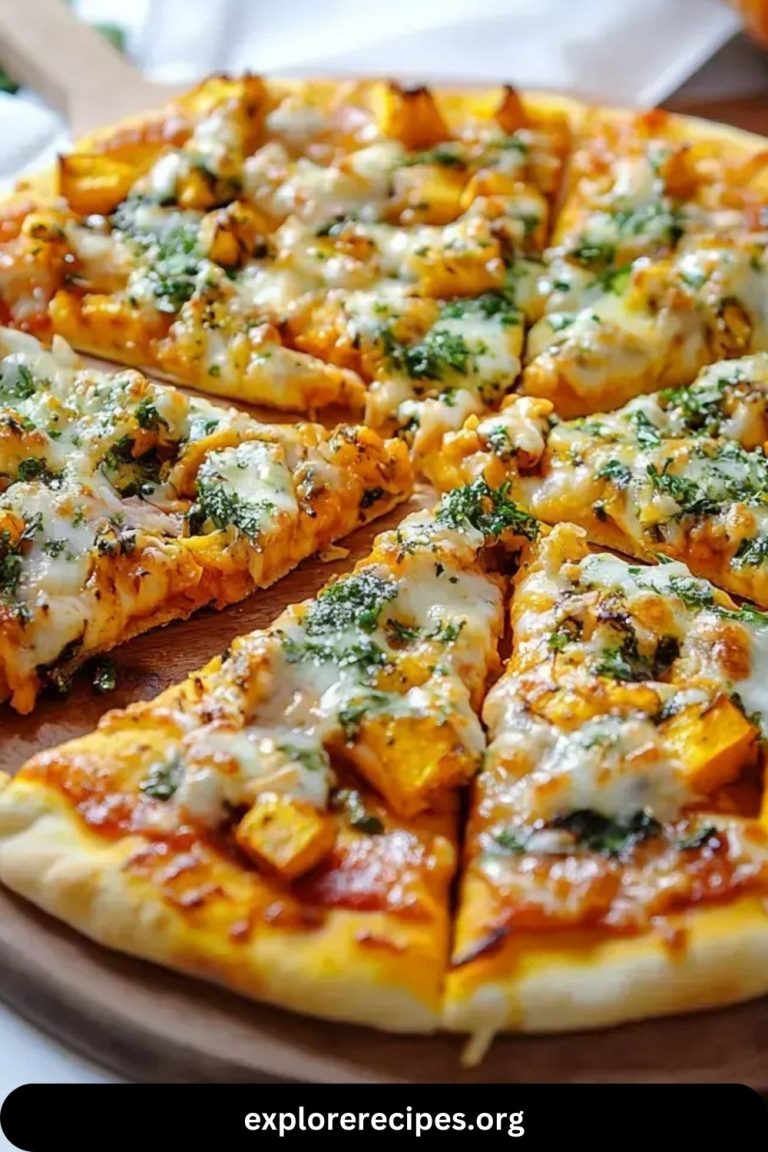 Savory Pumpkin Pizza with Havarti and Caramelized Onions