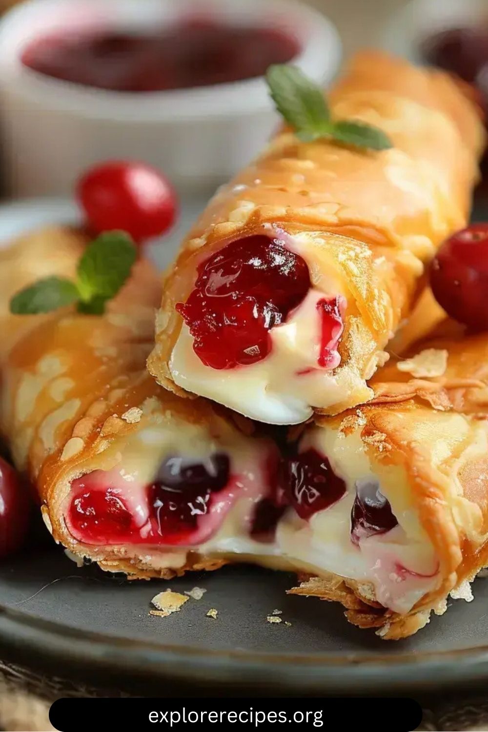 Cherry Cheesecake Egg Rolls – A Crispy, Creamy, and Irresistible Dessert