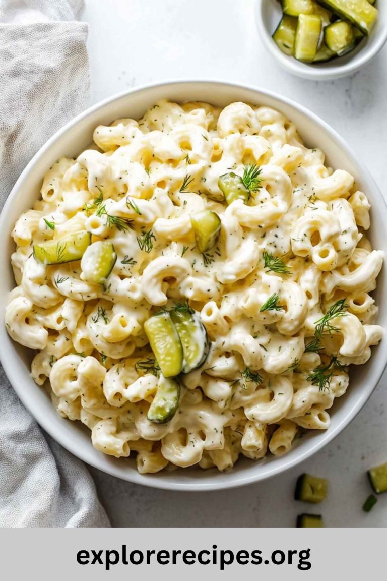 Creamy Dill Pickle Pasta Salad