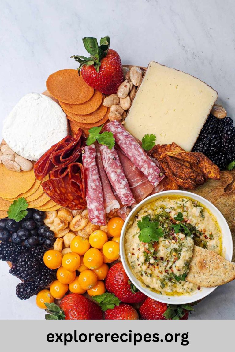 Round Latin-Inspired Small Charcuterie Board